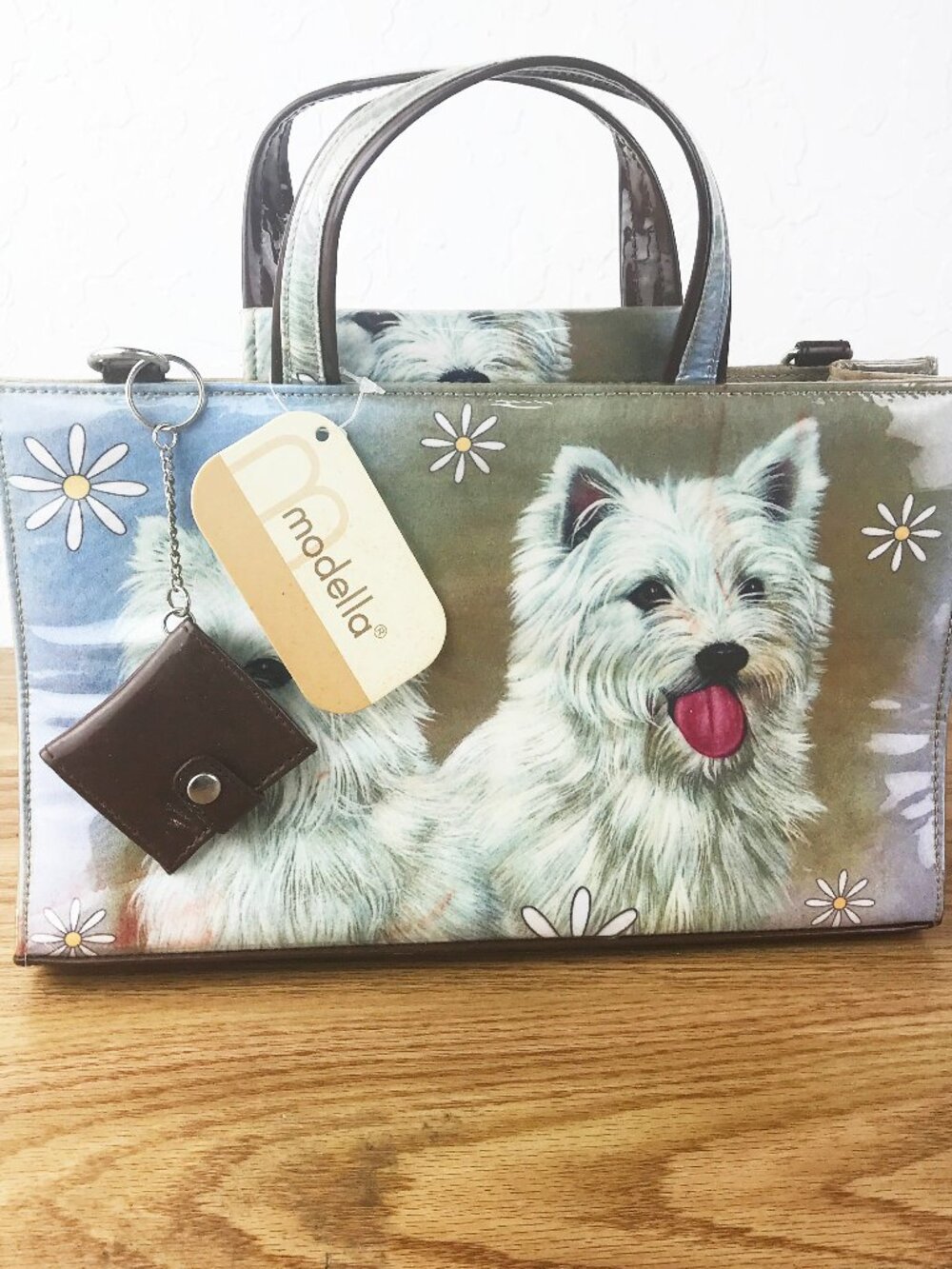Modella Westie Daisy Purse Handbag - West Highland White Terrier Collectible